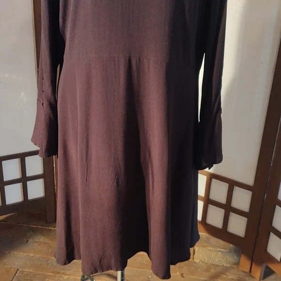 Loft Black A-line Dress Mock Neck Swing Dress Sz 16 NWT - Picture 3 of 14